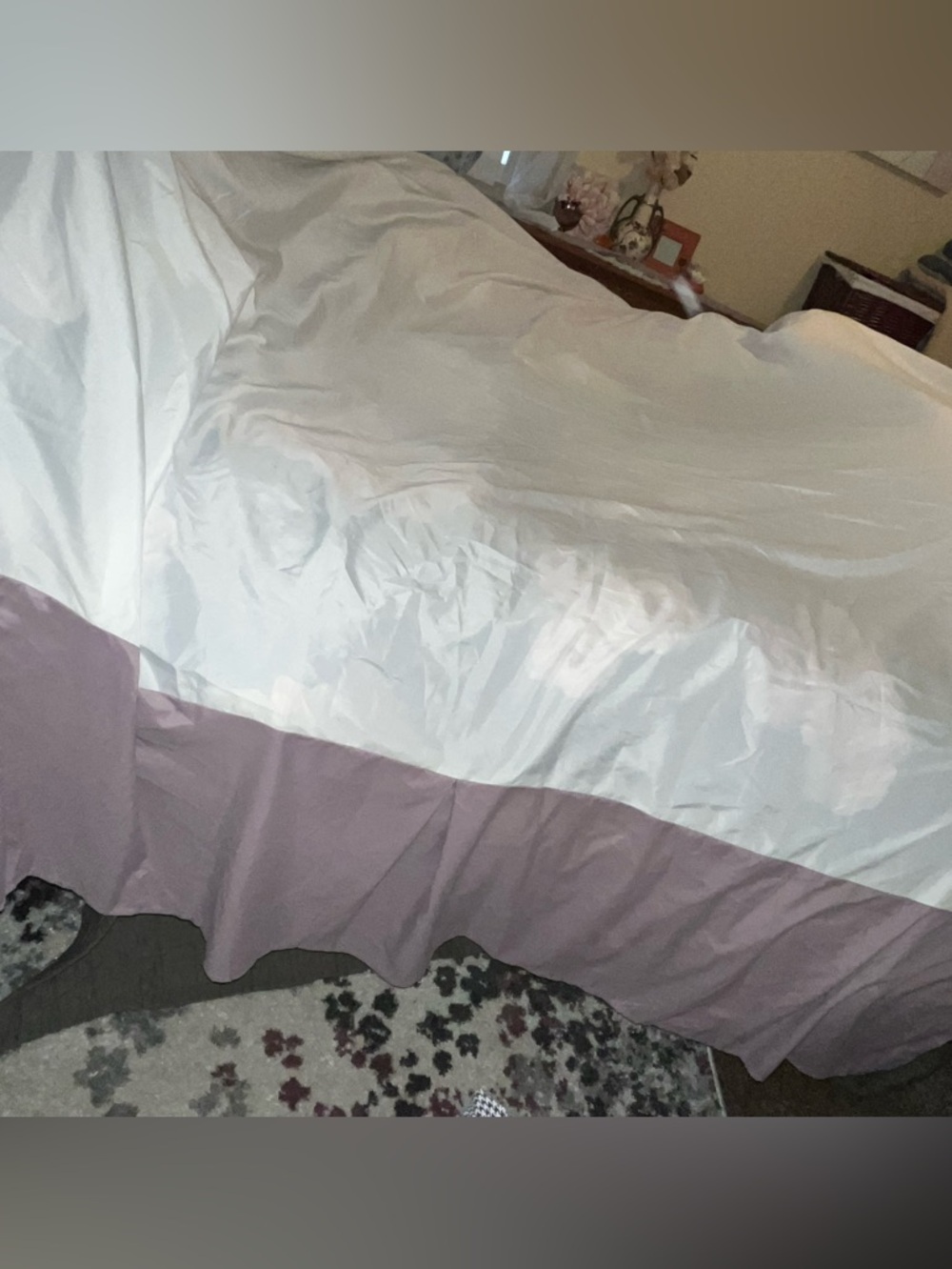Nicole Miller~ Light Purple of Mauve Bed Skirt~ King